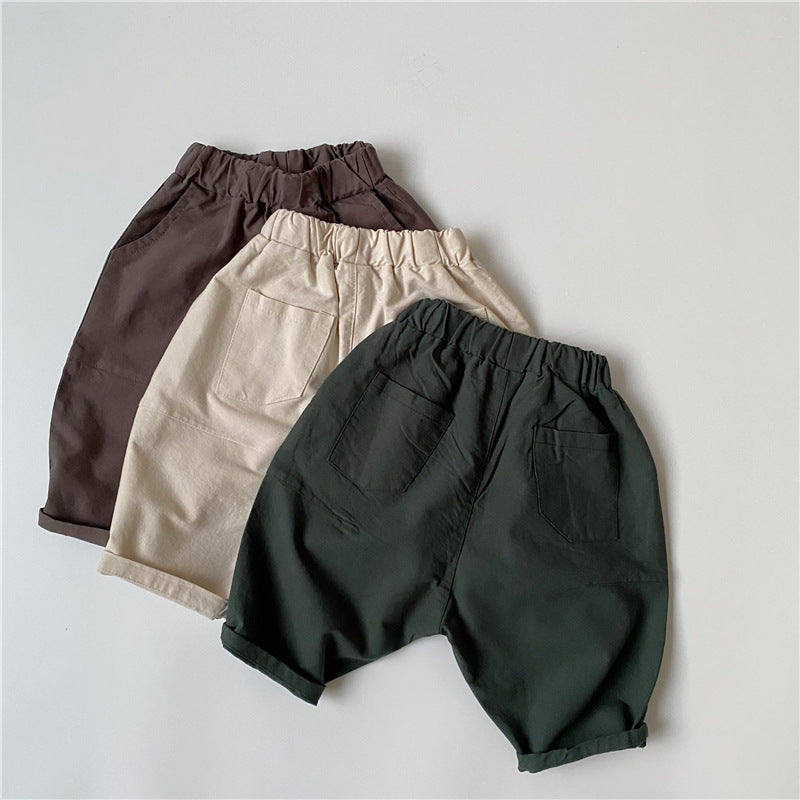 G183 Loose solid color versatile pants