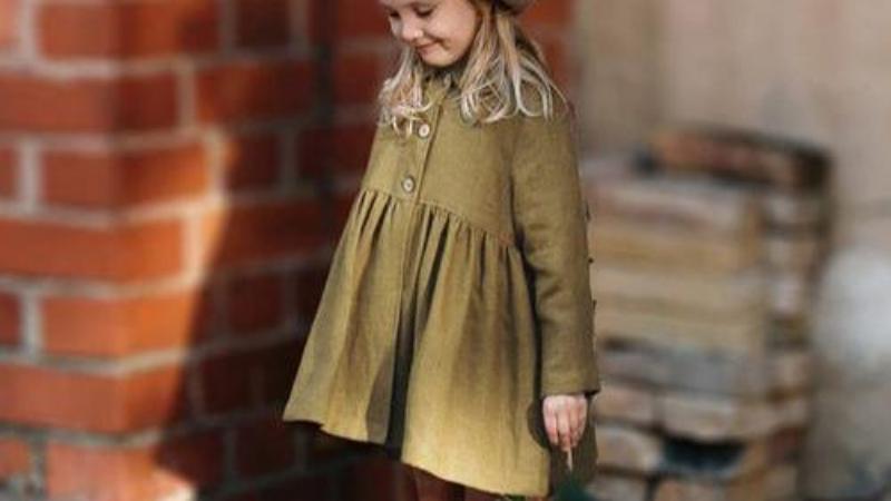 222530 Forest style doll collar cotton and linen dress jacket